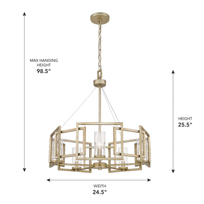 Golden Lighting Marco 5-light Chandelier in White Gold - - Golden Lighting
