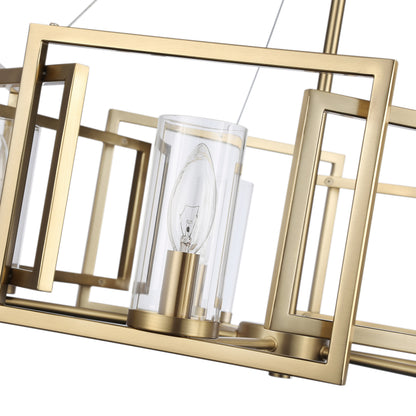 Golden Lighting Marco 5-light Chandelier in Brushed Champagne Brass - - Golden Lighting