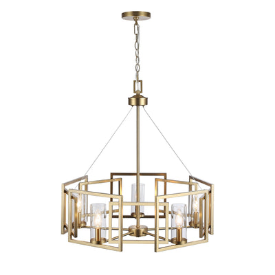 Golden Lighting Marco 5-light Chandelier in Brushed Champagne Brass - - Golden Lighting