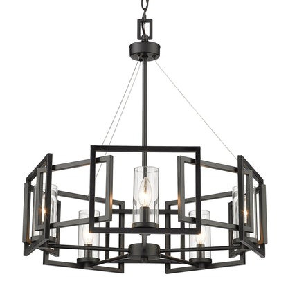 Golden Lighting Marco 5-light Chandelier in Matte Black - Default Title - Golden Lighting
