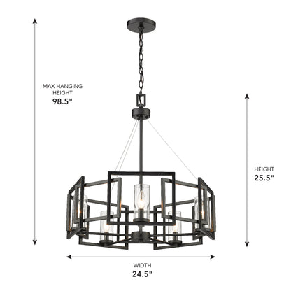 Golden Lighting Marco 5-light Chandelier in Matte Black - - Golden Lighting