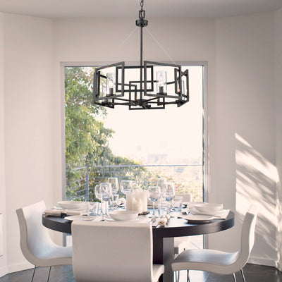 Golden Lighting Marco 5-light Chandelier in Matte Black - - Golden Lighting