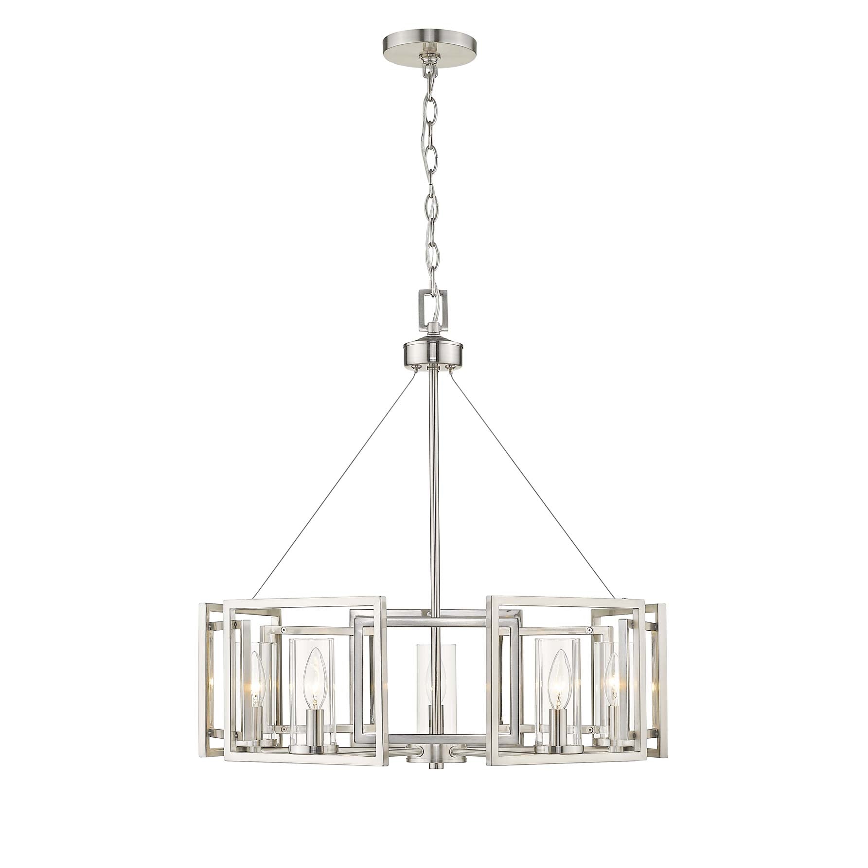 Golden Lighting Marco 5-light Chandelier in Pewter - - Golden Lighting