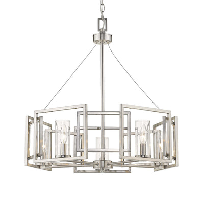Golden Lighting Marco 5-light Chandelier in Pewter - Default Title - Golden Lighting
