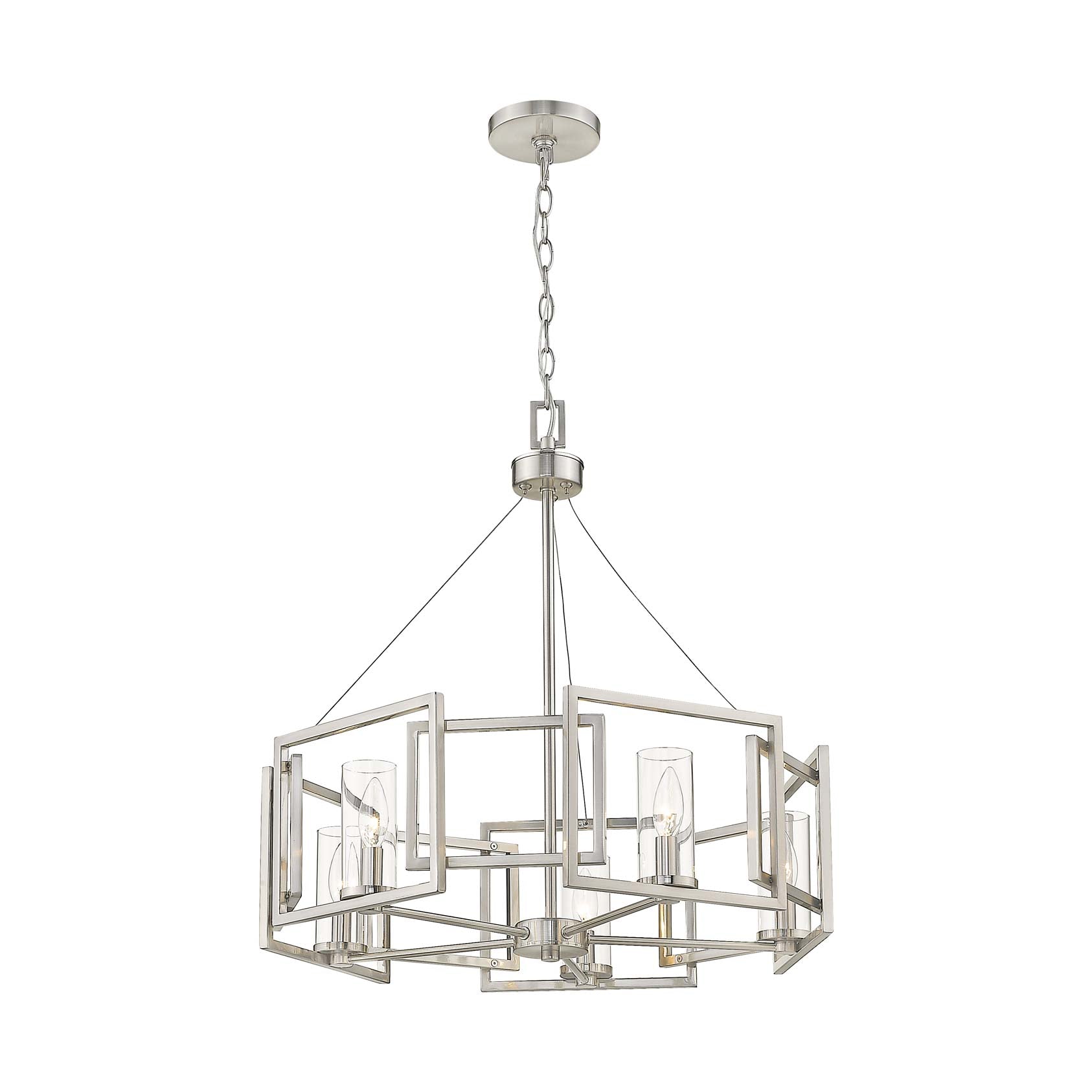 Golden Lighting Marco 5-light Chandelier in Pewter - - Golden Lighting