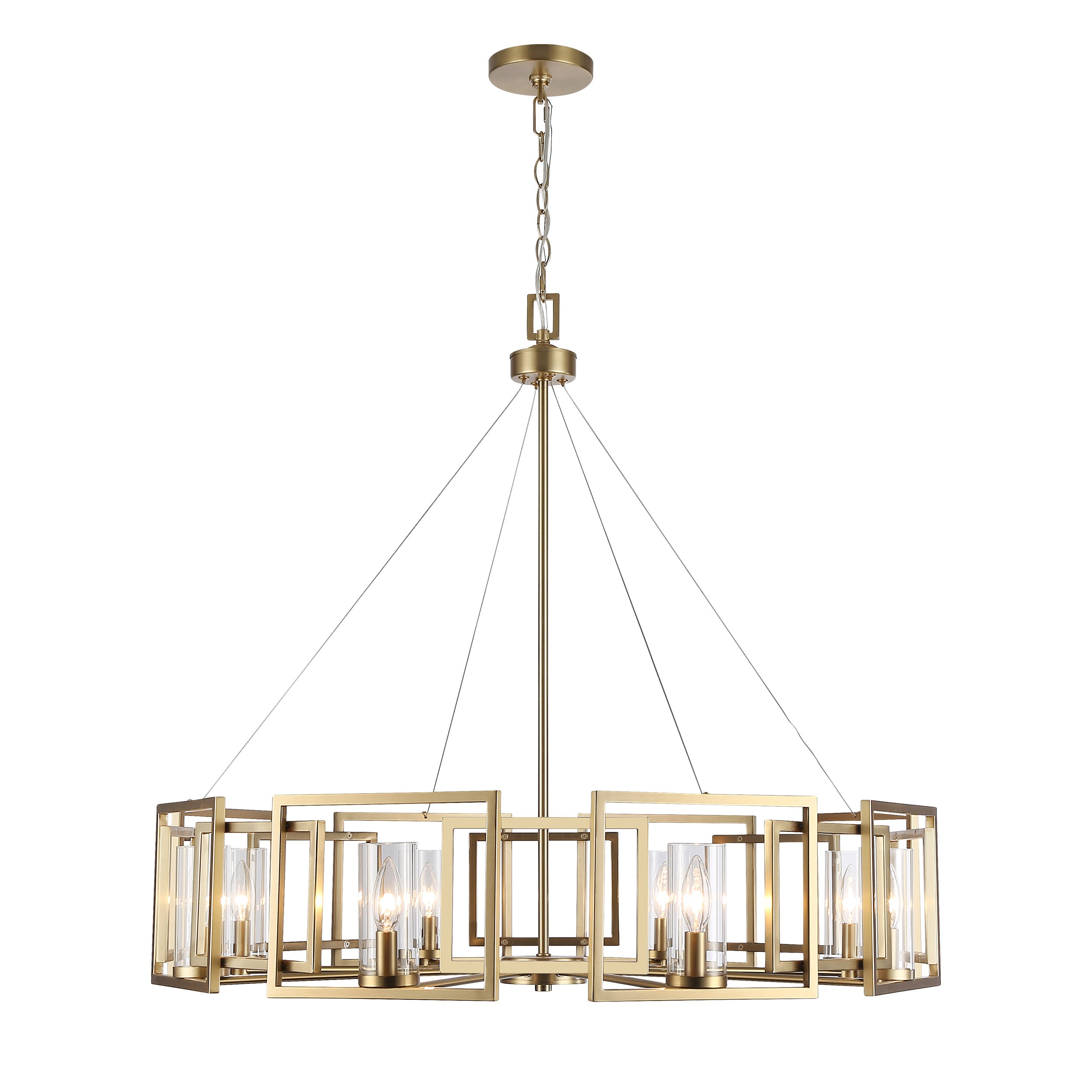 Golden Lighting Marco 8-light Chandelier in Brushed Champagne Brass - - Golden Lighting