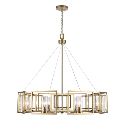 Golden Lighting Marco 8-light Chandelier in Brushed Champagne Brass - - Golden Lighting