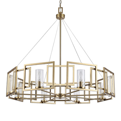 Golden Lighting Marco 8-light Chandelier in Brushed Champagne Brass - - Golden Lighting