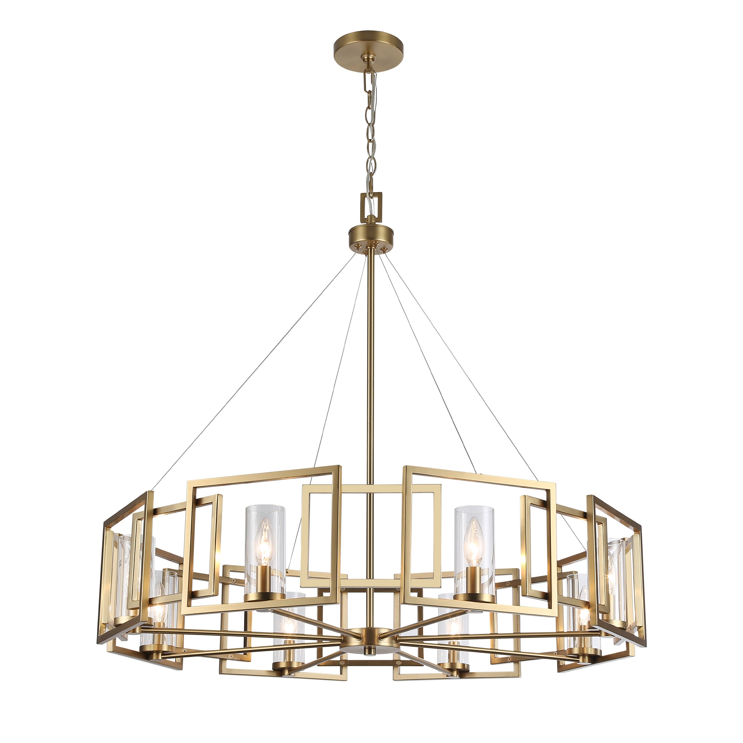 Golden Lighting Marco 8-light Chandelier in Brushed Champagne Brass - - Golden Lighting