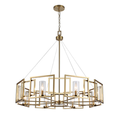 Golden Lighting Marco 8-light Chandelier in Brushed Champagne Brass - - Golden Lighting