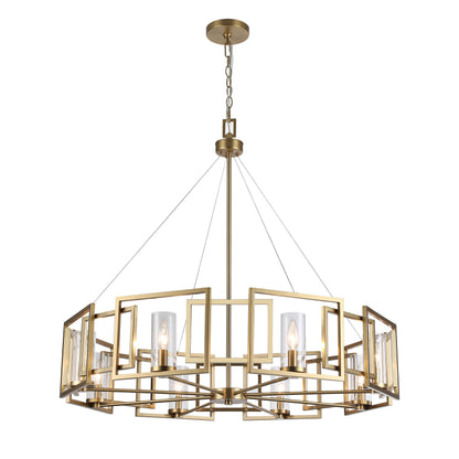 Golden Lighting Marco 8-light Chandelier in Brushed Champagne Brass - - Golden Lighting