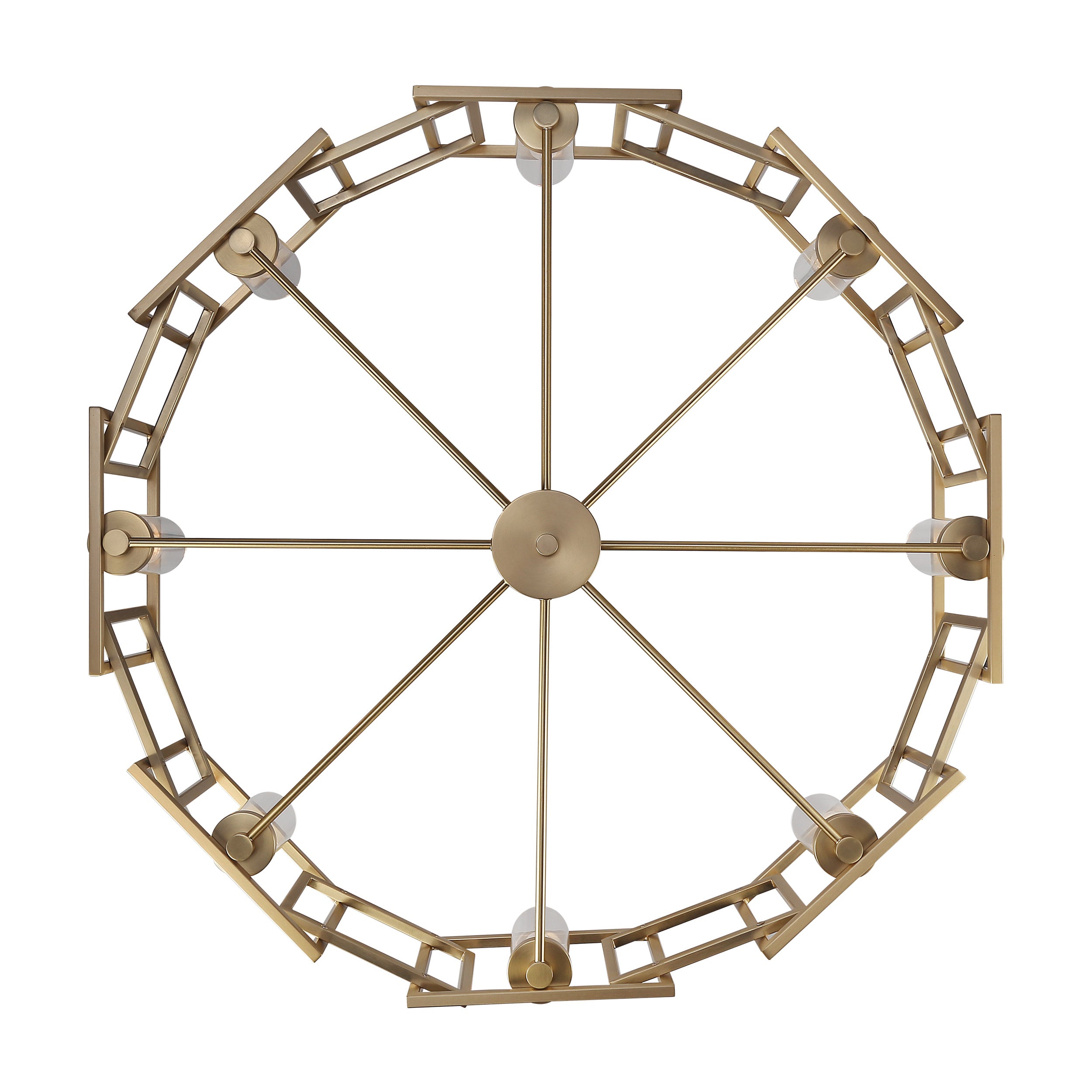 Golden Lighting Marco 8-light Chandelier in Brushed Champagne Brass - - Golden Lighting