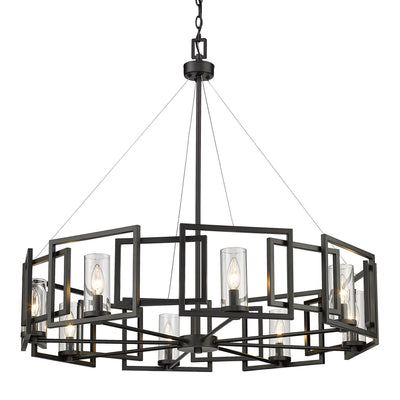 Golden Lighting Marco 8-light Chandelier in Matte Black - - Golden Lighting