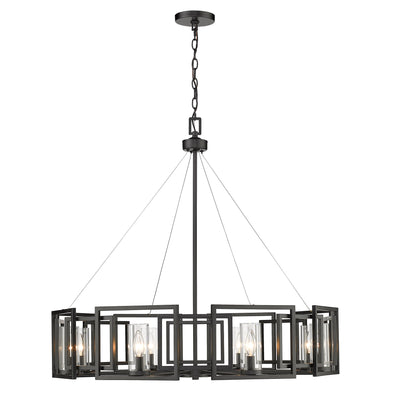 Golden Lighting Marco 8-light Chandelier in Matte Black - - Golden Lighting