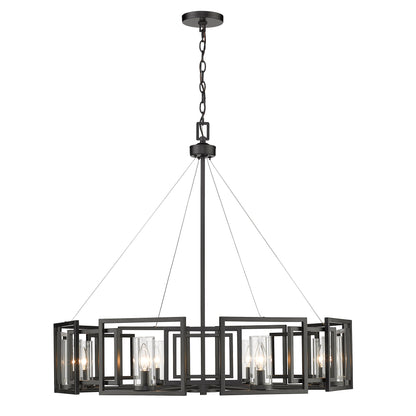 Golden Lighting Marco 8-light Chandelier in Matte Black - - Golden Lighting
