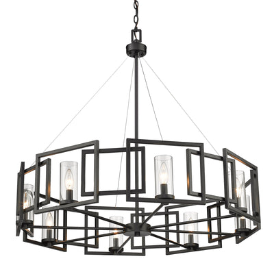 Golden Lighting Marco 8-light Chandelier in Matte Black - - Golden Lighting