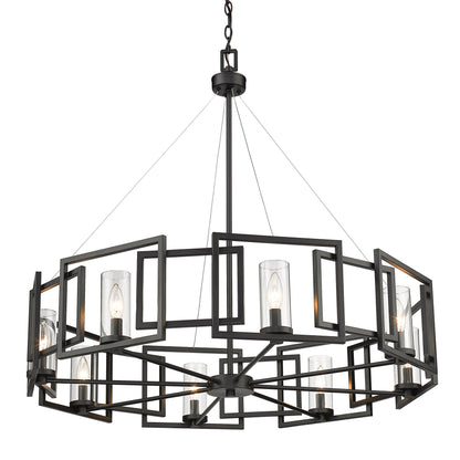 Golden Lighting Marco 8-light Chandelier in Matte Black - - Golden Lighting