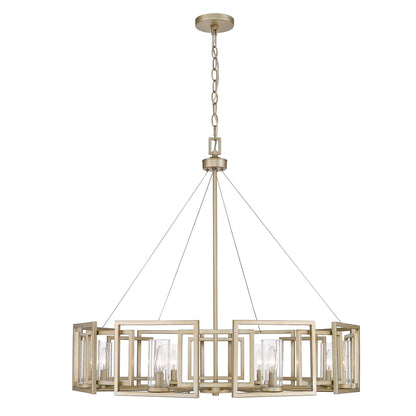 Golden Lighting Marco 8-light Chandelier in White Gold - - Golden Lighting