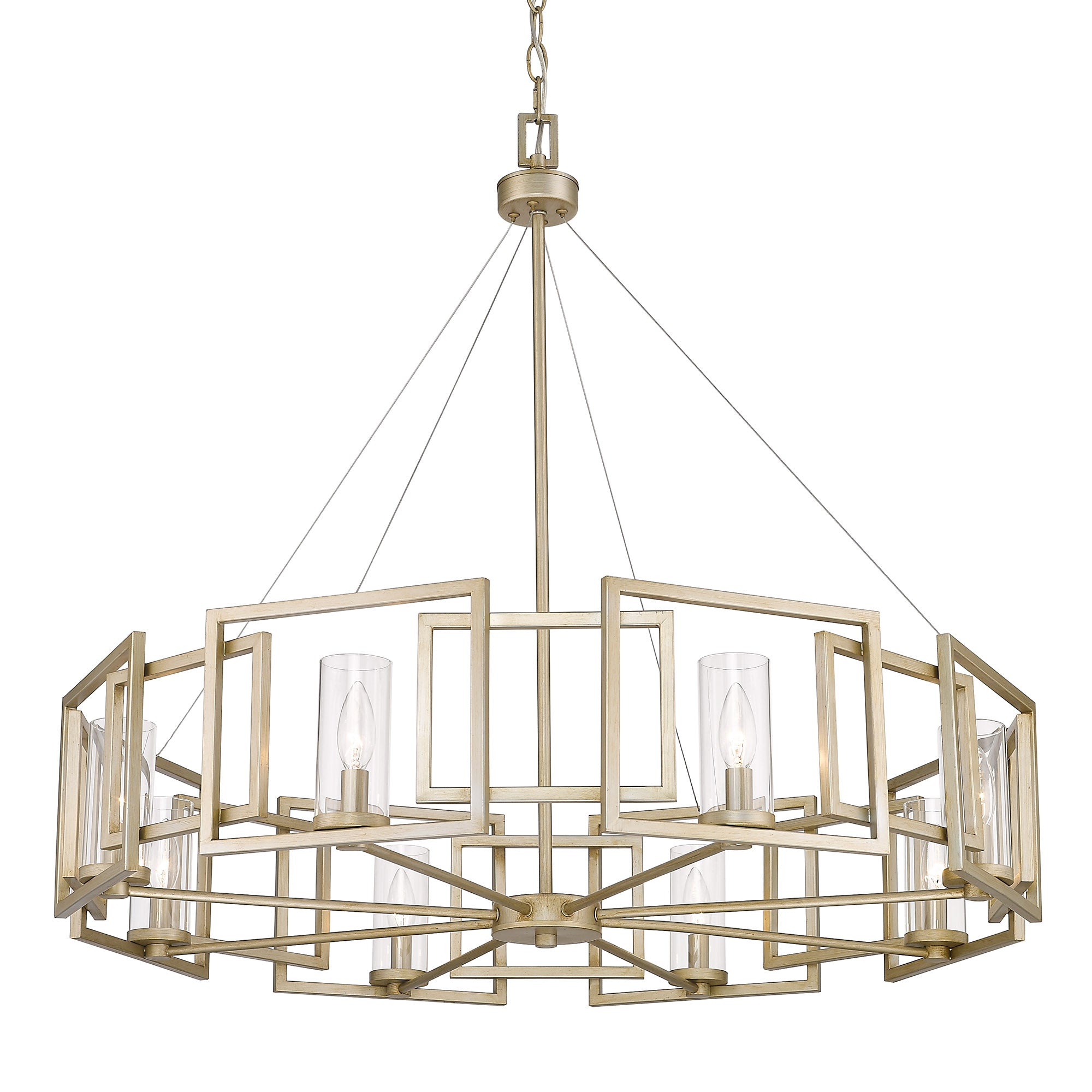 Golden Lighting Marco 8-light Chandelier in White Gold - - Golden Lighting