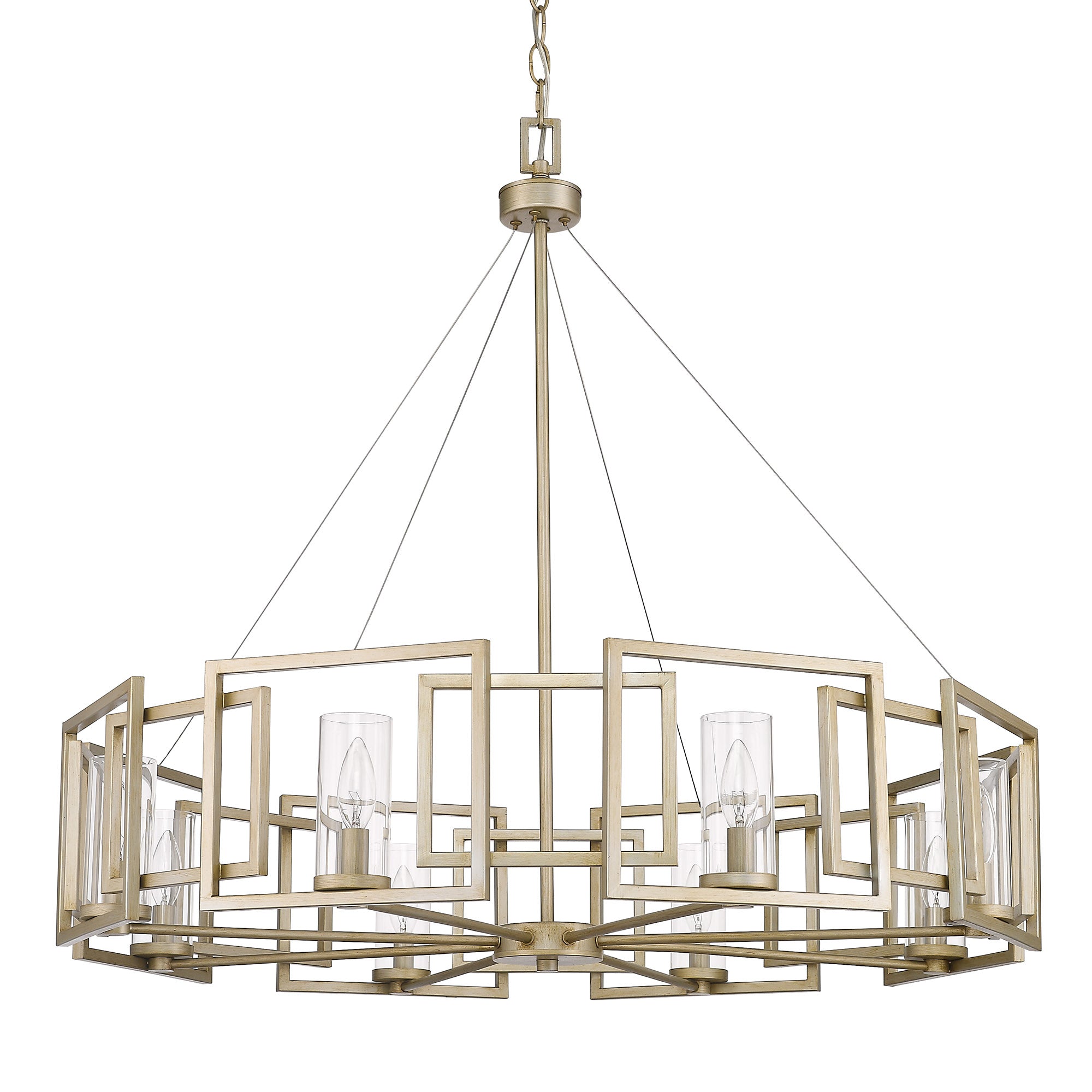 Golden Lighting Marco 8-light Chandelier in White Gold
