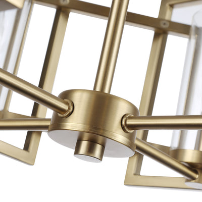 Golden Lighting Marco 4-light Flush Mount in Brushed Champagne Brass - - Golden Lighting