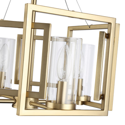 Golden Lighting Marco 4-light Semi-Flush Mount in Brushed Champagne Brass - - Golden Lighting
