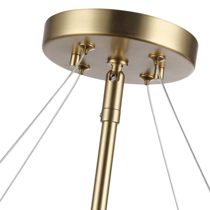 Golden Lighting Marco 4-light Semi-Flush Mount in Brushed Champagne Brass - - Golden Lighting