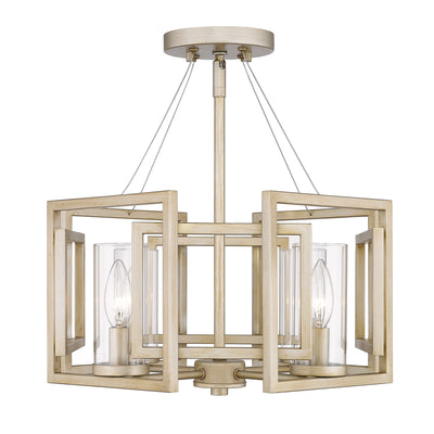 Golden Lighting Marco 4-light Semi-Flush Mount in White Gold - - Golden Lighting