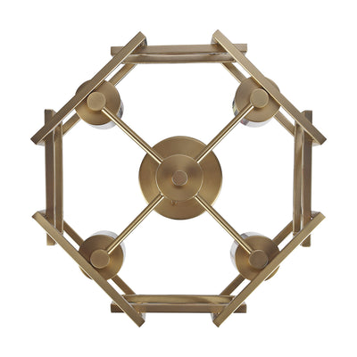 Golden Lighting Marco 4-light Semi-Flush Mount in Brushed Champagne Brass - - Golden Lighting