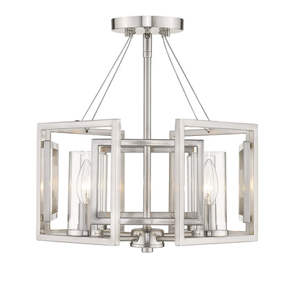 Golden Lighting Marco 4-light Semi-Flush Mount in Pewter - - Golden Lighting
