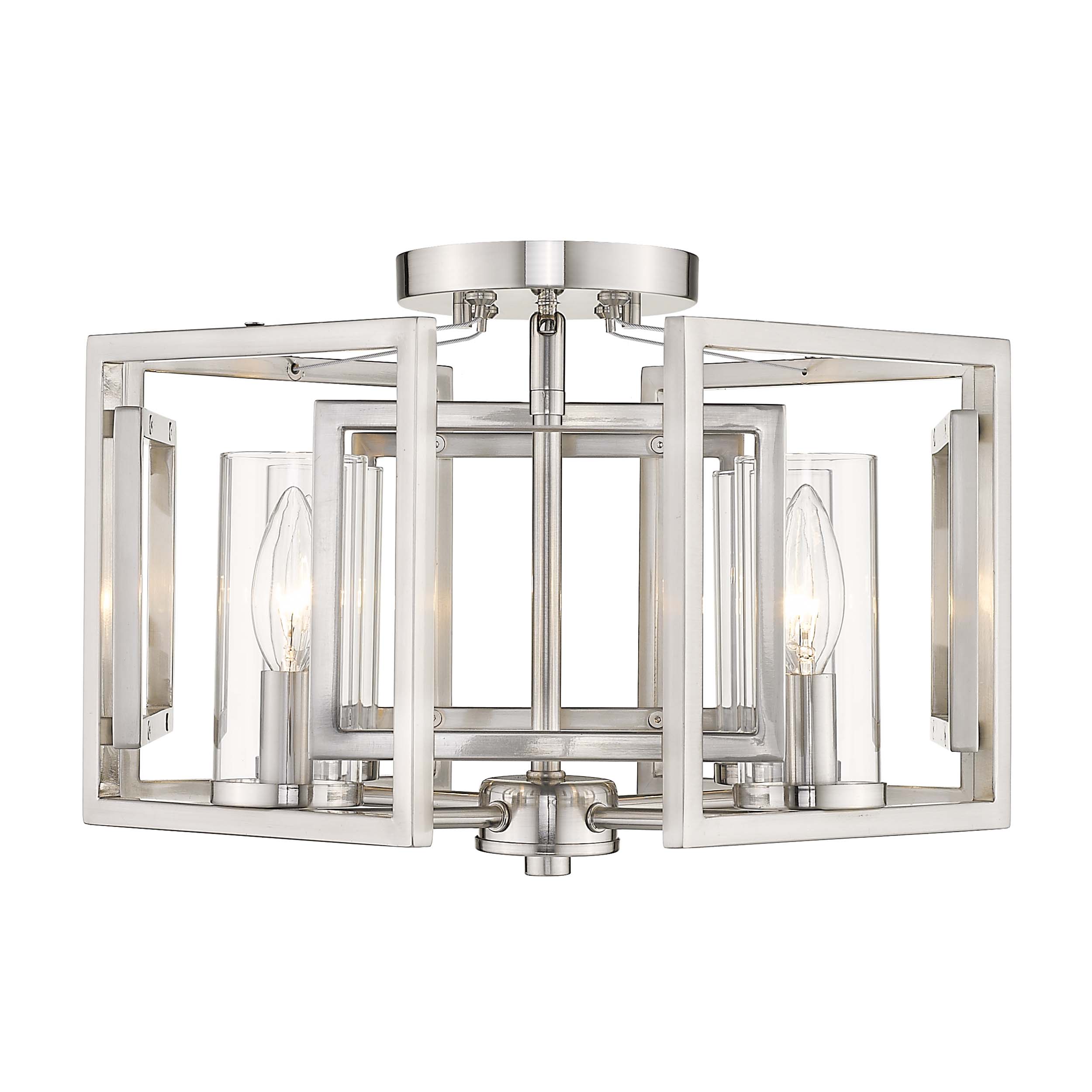 Golden Lighting Marco 4-light Semi-Flush Mount in Pewter - - Golden Lighting