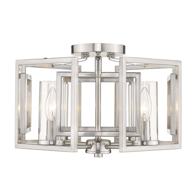 Golden Lighting Marco 4-light Semi-Flush Mount in Pewter - - Golden Lighting