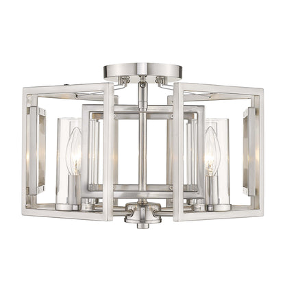 Golden Lighting Marco 4-light Semi-Flush Mount in Pewter - - Golden Lighting