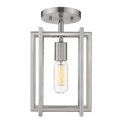 Golden Lighting Tribeca 1-light Semi-Flush Mount in Pewter - - Golden Lighting