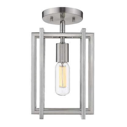 Golden Lighting Tribeca 1-light Semi-Flush Mount in Pewter - - Golden Lighting
