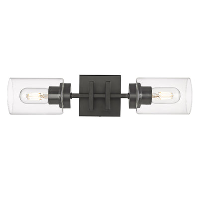 Golden Lighting Tribeca 2-light Wall Sconce in Matte Black - - Golden Lighting