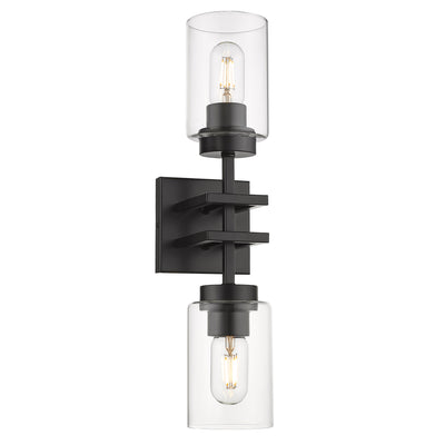 Golden Lighting Tribeca 2-light Wall Sconce in Matte Black - - Golden Lighting