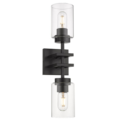 Golden Lighting Tribeca 2-light Wall Sconce in Matte Black - - Golden Lighting