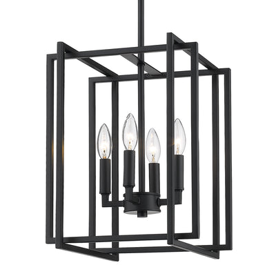 Golden Lighting Tribeca 4-light Pendant in Matte Black - - Golden Lighting