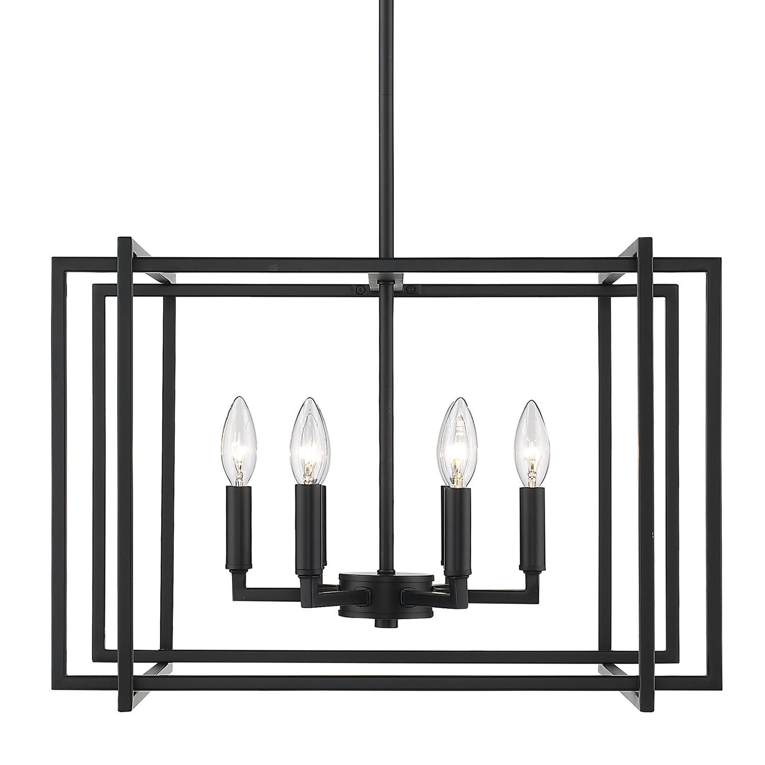 Golden Lighting Tribeca 6-light Chandelier in Matte Black - - Golden Lighting