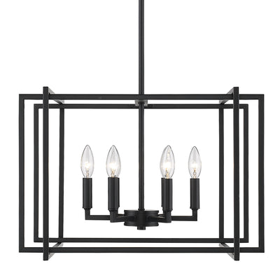 Golden Lighting Tribeca 6-light Chandelier in Matte Black - - Golden Lighting