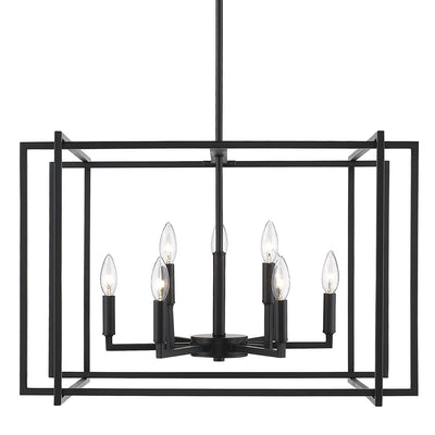 Golden Lighting Tribeca 9-light Chandelier in Matte Black - - Golden Lighting