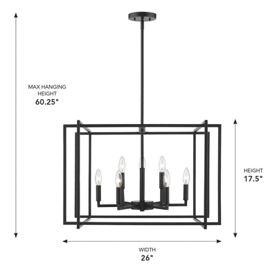 Golden Lighting Tribeca 9-light Chandelier in Matte Black - - Golden Lighting