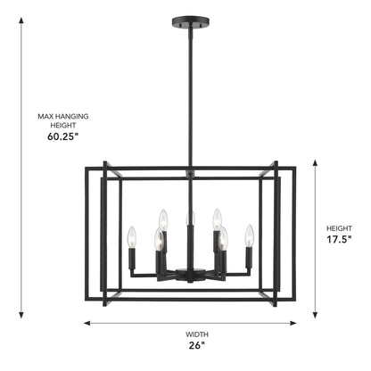 Golden Lighting Tribeca 9-light Chandelier in Matte Black