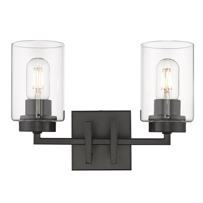 Golden Lighting Tribeca 2-light Vanity in Matte Black - - Golden Lighting