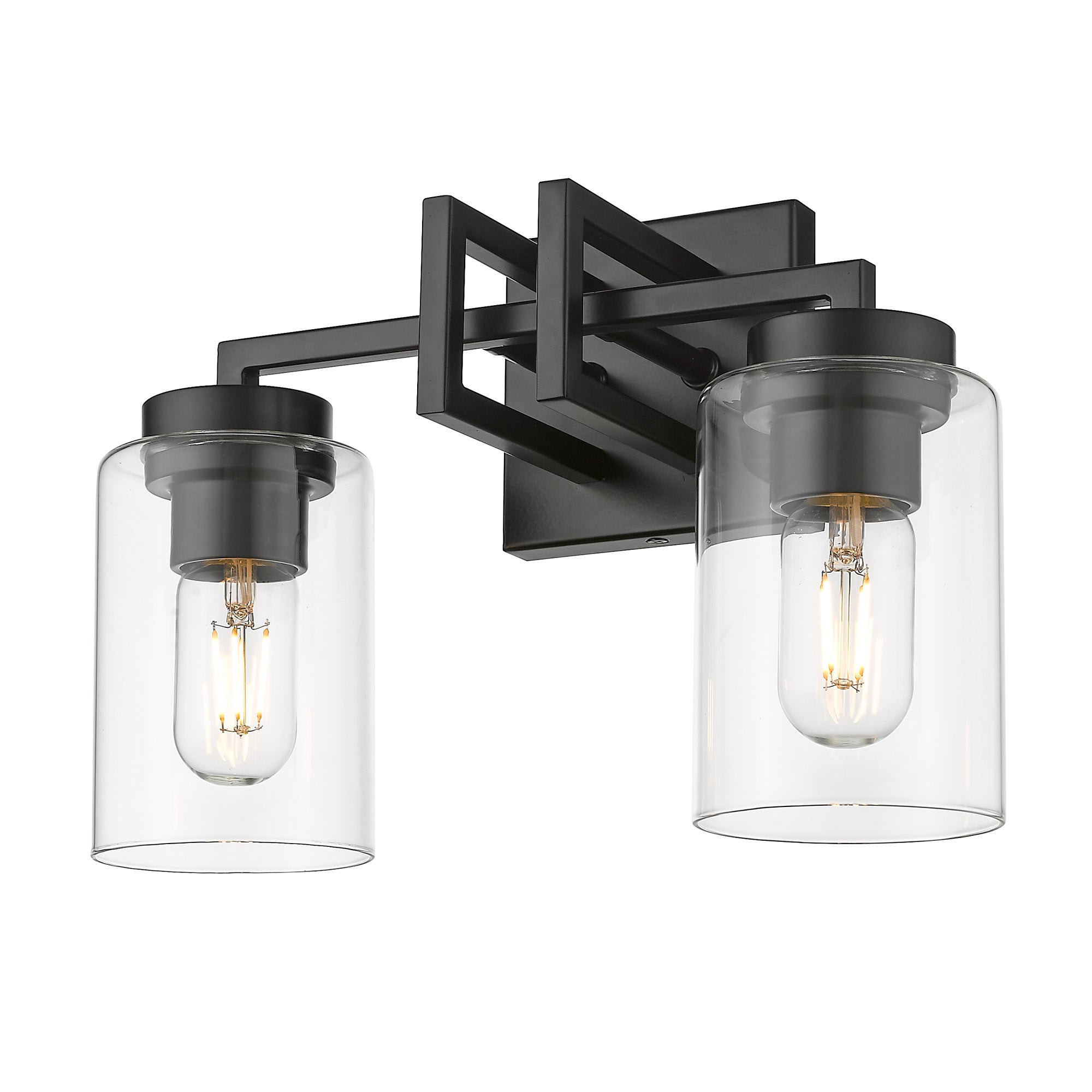 Golden Lighting Tribeca 2-light Vanity in Matte Black - - Golden Lighting