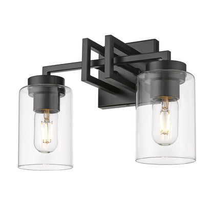 Golden Lighting Tribeca 2-light Vanity in Matte Black - - Golden Lighting