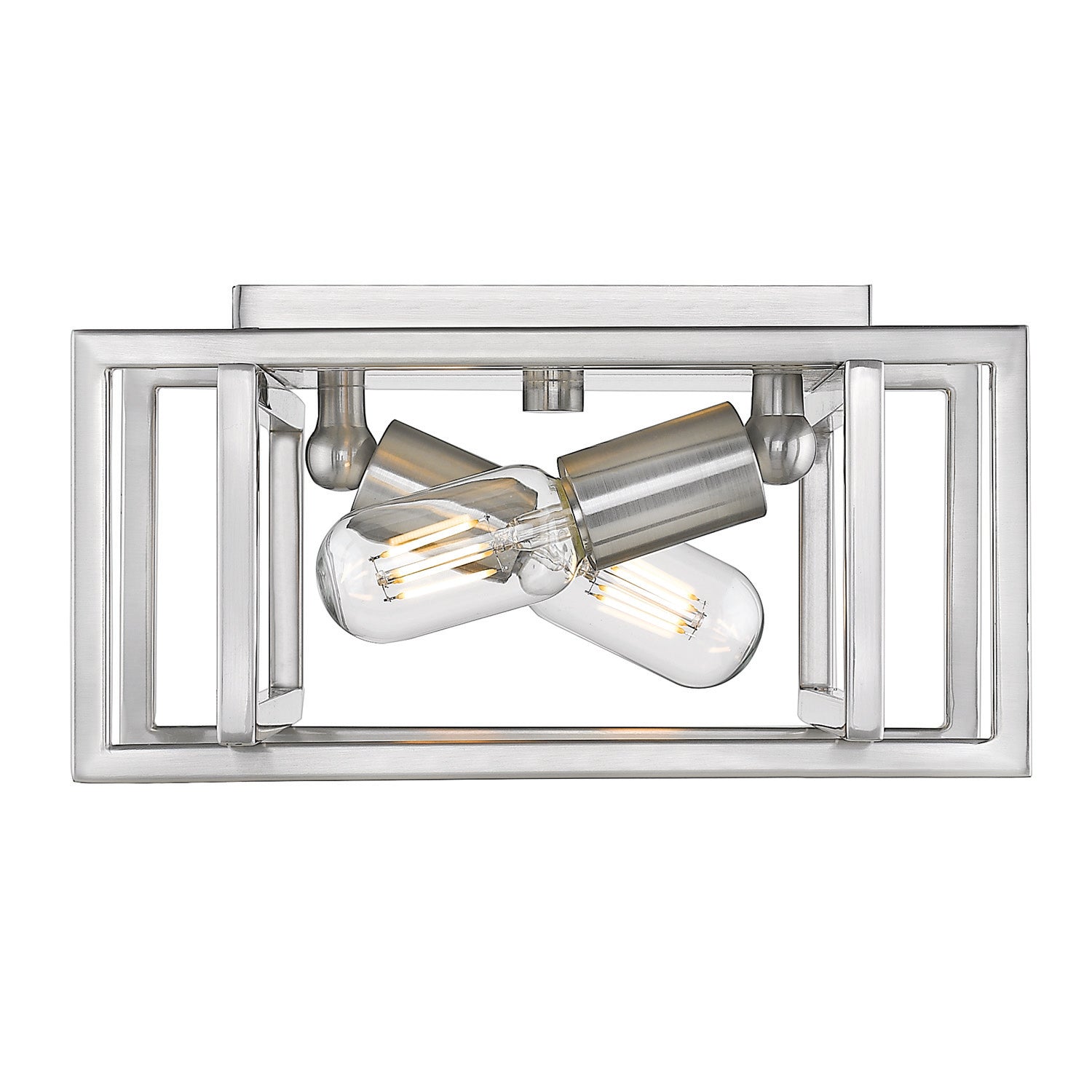 Golden Lighting Tribeca 2-light Flush Mount in Pewter - - Golden Lighting