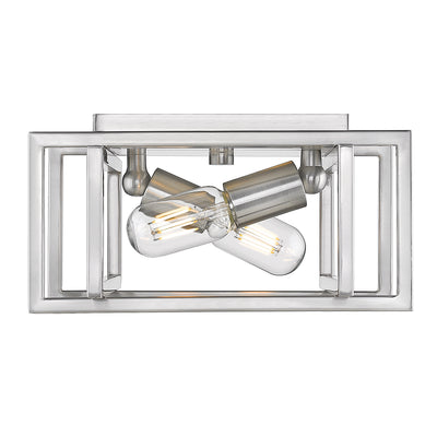 Golden Lighting Tribeca 2-light Flush Mount in Pewter - - Golden Lighting