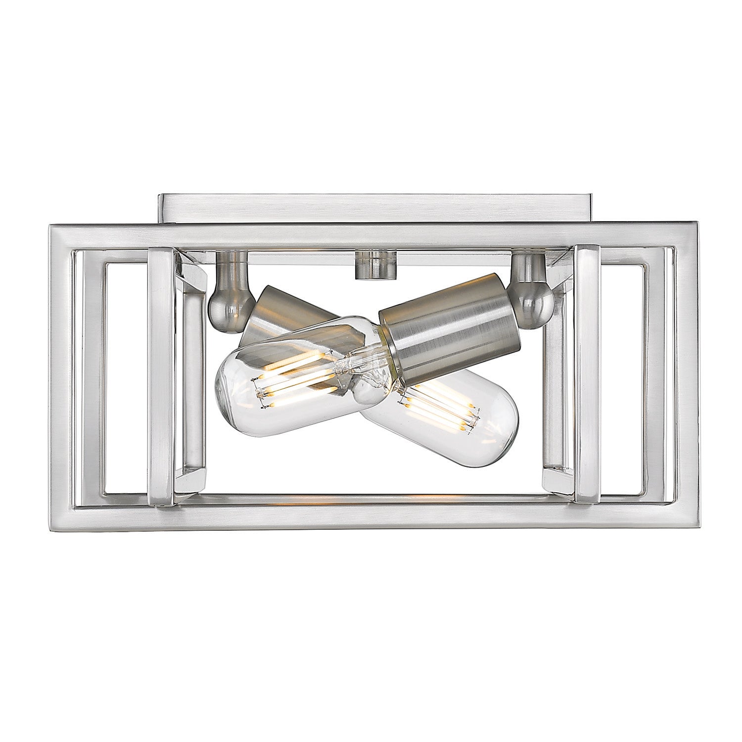 Tribeca Flush Mount in Pewter with Pewter Accents - Pewter / No Shade / NA - Golden Lighting